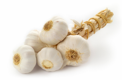 Garlic bulbs, high-key, isolated